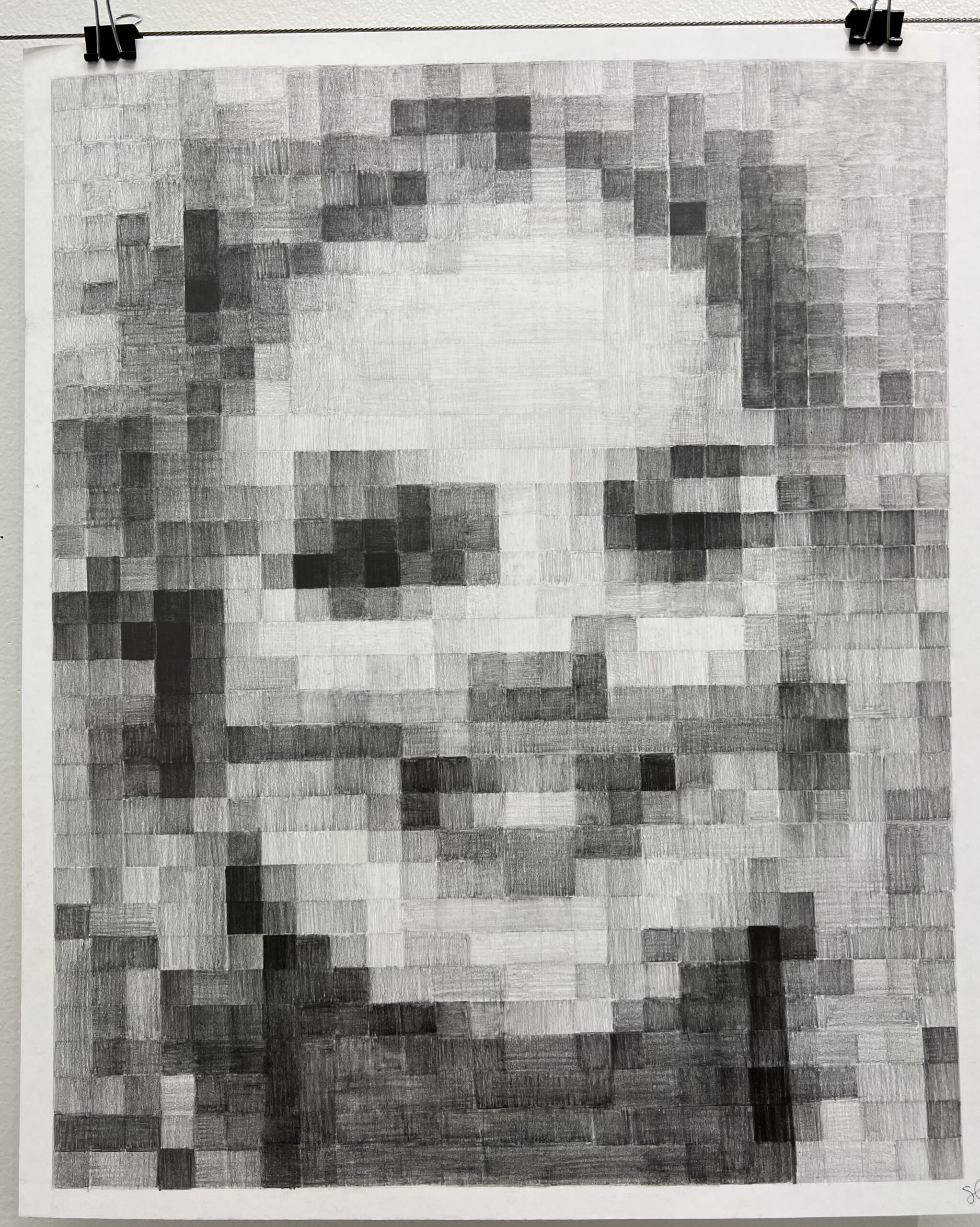 Pencil Pixel Self-Portrait