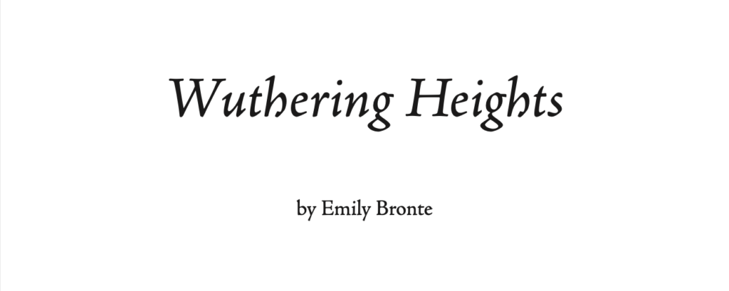 Wuthering Heights Book Setting